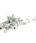 100 Piece Rivet Nuts Kit M3x20 Hollow Thread Inserts Aluminum Alloy Fasteners Hardware For Quick Beefy Riveting In Auto Body Metalworking DIY Projects And Industrial Applications, silver rivet nuts