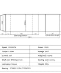 Heavy Hitter 12KW Water Cooled Spindle Motor dimensions with BT40 taper hole for CNC Milling engraving.