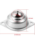1 inch rolling ball transfer caster with carbon steel design, dimensions marked, suitable for heavy duty conveyor systems and furniture.