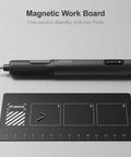 95 In 1 Precision Electric Screwdriver Kit With 86 Magnetic Bits And Visual Screen, showing screwdriver and magnetic mat