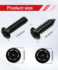 Tough As Nails Rustproof License Plate Screw Kit with anti-theft stainless steel bolts size 2.3cm and 2.2cm for secure car tag mounting.