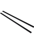 Top Shelf 36 Inch Aluminum T Track For Woodworking, Heavy Duty Two Pack Jig Guide Rail Fits Quarter And Five Sixteenths Bolts showing two black anodized rails.