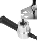 Electric Double Head Metal Sheet Nibbler Cutter with ergonomic handle for precise aluminum, stainless steel, copper, iron cutting.