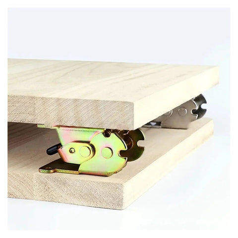 heavy-duty foldable cabinet hinge installed on wood