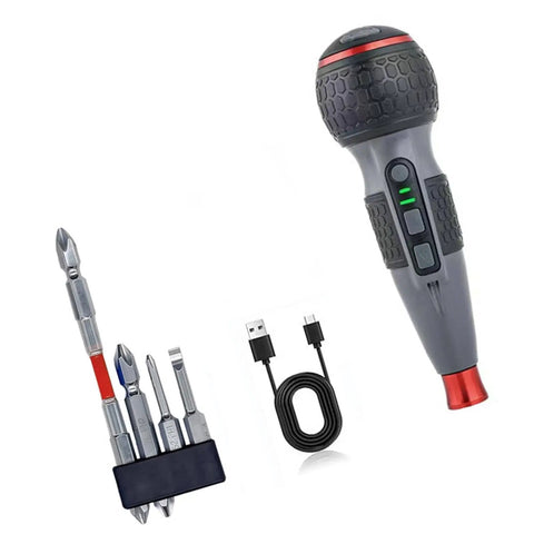 Fast Charging Cordless Mini Drill With USB Charging And Six Interchangeable Bits Including Phillips And Flathead