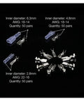 Ultimate 300 Piece Spade Connector Wire Crimp Terminal Assortment Kit With Insulating Sleeves In Sizes 2.8mm 4.8mm And 6.3mm For All Your Diy Electrical Projects, 2.8mm 4.8mm 6.3mm insulated terminals