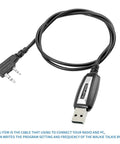 Programming Cable For UV 5R BF 888S BF F8HP Ham Radios With CHIRP And Plug And Play Setup On Windows And Mac shown coiled