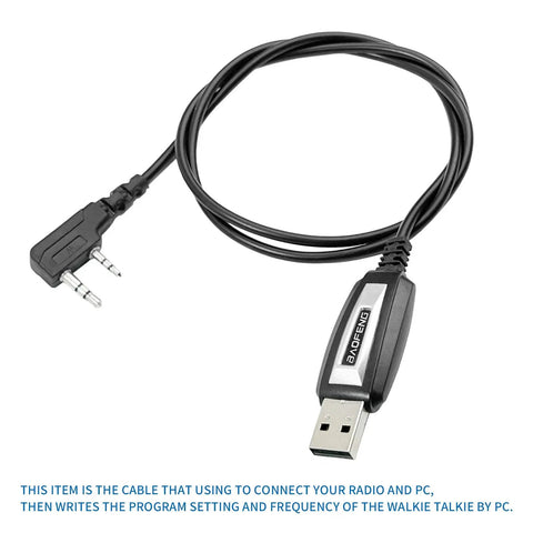 Programming Cable For UV 5R BF 888S BF F8HP Ham Radios With CHIRP And Plug And Play Setup On Windows And Mac shown coiled