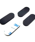 2 Inch By 3/4 Inch Oval Silicone Bumper Feet 3/16 Inch Thick With Strong Adhesive Backing Non Slip Waterproof Pads, top view.