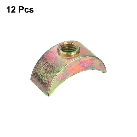 Half Moon Nuts Washers M6 Set Zinc Alloy External Thread Lock Washers Bronze Spacer Connectors 12 Pack for hardware fittings