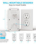 2 Pack USB Wall Charger And Surge Protector With 6 Outlets And 3 USB Ports 1 USB C Fast Charge 3.4A ETL Listed wall mounting guide