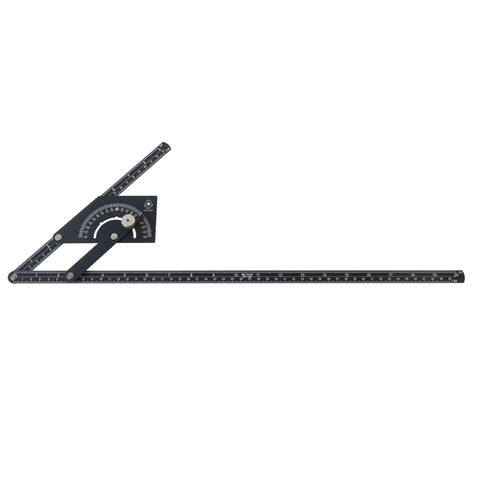 Heavy Duty Anodized Aluminum Angle Finder Protractor 0 To 180 Degrees For Tube And Sheet Metal Bending Layout With Quick Twist Lock Knob 20 Inch Arm
