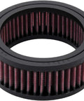 High Flow Lifetime Engine Air Filter Reusable And Washable Premium Heavy Duty Filtration For Cars And Trucks Delivers Up To Fifty Percent More Airflow For Boosted Power And Smoother Acceleration Easy Pre Oiled Installation, shown from above highlighting circular design.