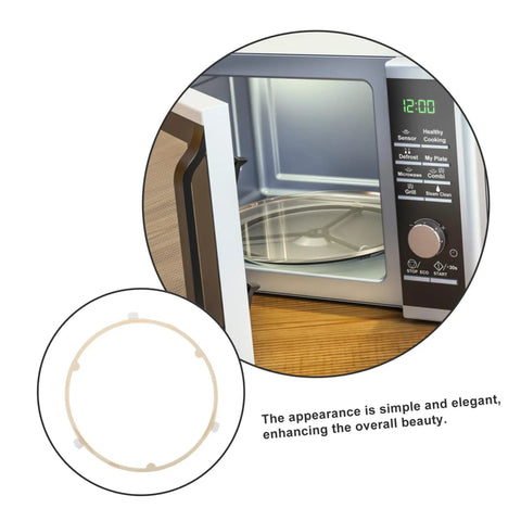 Top Shelf Microwave Turntable Replacement Ring With Glass Plate Support Roller Sturdy Plastic Rotating Tray Slides Right In For No Sweat Daily Meals And Quick Cleanup At Home