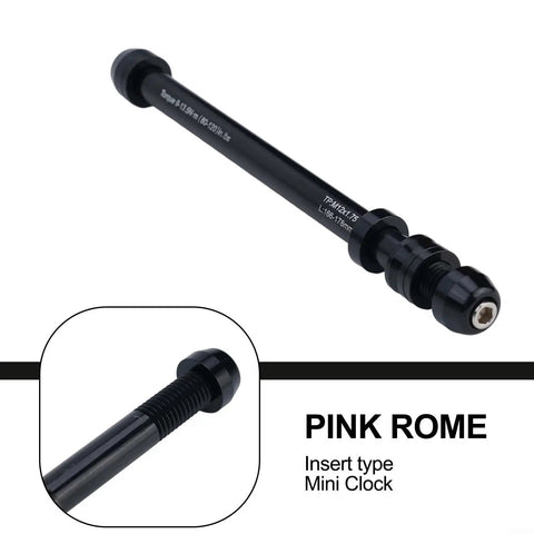 Dope 12x142-148mm Adjustable Thru Axle Skewer Kit For Bike Trainers, CNC Aluminum, close-up of axle and threading details