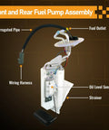 Ford F Series Front And Rear Fuel Pump Assembly For 1992 1993 1994 1995 1996 1997 F150 F250 F350 F250HD V8 5.0L 5.8L 7.5L 4.9L Engine Compatibility Ride Ready Back On The Road Built To Last showcasing components like wiring harness and strainer.