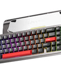 Built Like A Tank Wired 60 Percent Mechanical Gaming Keyboard With Cnc Aluminum Case Gasket Mount Hot Swappable Switches Rich Rgb Lighting And Durable Double Shot Pbt Keycaps For Top Tier Vibes with RGB lighting, compact design and metal frame.