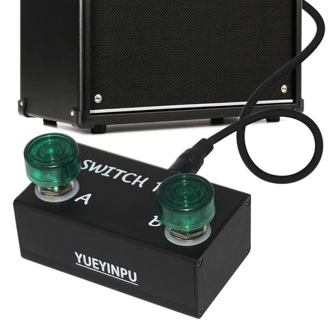 Dual Latching Footswitch Pedal For Guitar Amp With TRS Cable Two Tap Switches A And B for quick channel changes on stage