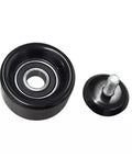 Heavy Duty V Ribbed Belt Kit With Tensioner And Idler Pulley For Hyundai Kia 2.0 And 2.4 Liter L4 Engines black steel bearing pulley
