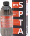 Heavy Metal Polish and Chrome Restorer for Cars and More, 16oz bottle next to box, metal shine cleaner for vehicles