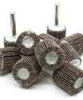 Benchmark Abrasives aluminum oxide 1-inch flap wheel with 1/4 in shank, 60 grit, 10-pack