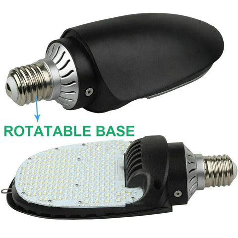 Hella Bright LED Shoebox Corn Light Bulb For Outdoor Street And Security Lighting, Power Selectable 75W/95W/115W with rotatable base