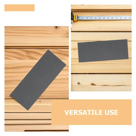 Premium 21 Piece Grit Wet Dry Sanding Paper Sheets on wood surface showing versatility for metal and wood projects.