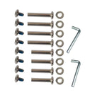 Inline Skate Replacement Wheel Axles Repair Kit with 6mm shafts, 30mm and 36mm lengths, screws, washers, and hex wrenches