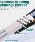 Close-up of a skeleton winding heating element with mica paper in the 2 In 1 Rework Station For SMD Soldering And Hot Air Rework.