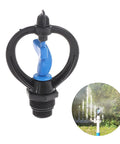 360 Degree Rotary Garden Sprinkler Nozzle For 1/2 And 3/4 Inch Hoses, ABS Lawn Irrigation Sprayer, water spraying on lawn