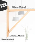 Heavy Duty Wall Mount Wooden Brackets For Pendant Lights And Sconces Hella Sturdy Shelf Supports, 300mm size with lighting.