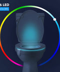 Motion Sensor Toilet Night Light With 16 Color LED For Easy Late Night Trips And Bathroom Mood Lighting Auto On When You Enter Off