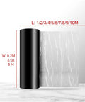 Self Adhesive Roof Repair Tape With Waterproof Polymer Asphalt And Reinforced Aluminum Foil Backing displayed with dimensions and materials.