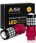 Red 3156 3157 LED Turn Signal Bulbs For T25 Set Of 2 Hella Bright Back Up Reverse Brake Tail Lights With 39 2835 SMD Chips Each