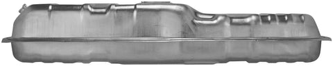 Side view of GM1B Gas Tank Replacement For General Motors Vehicles Silver Drop-In Fit, Corrosion-Resistant Ni-Terne Steel