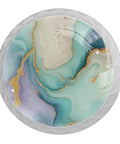 Game Changer 4 Pack Round Cabinet Knobs With Sleek Marble Look In Green Purple Gold And White Includes Heavy Duty Screws For Quick Swaps On Dressers Cupboards And Wardrobes Fast, featuring a stylish round knob with marble design.
