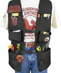 Front view of Oxy Pro Work Vest With 28 Pockets And Tool Holders For Even Weight Distribution, worn on a mannequin.