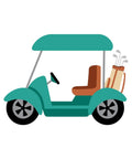 Top Shelf 11 Oz Ceramic Coffee Mug Featuring Fresh Golf Cart Artwork And Legit Durable Glazed Finish Crafted For Weekend Golfer Vibes And Smooth Sippin Through Any Round, illustration of a golf cart with clubs.