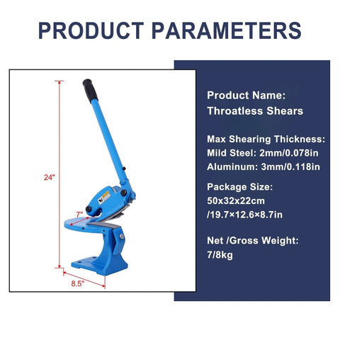 Badass Throatless Shear Cutting Tool With Dual Rotating Blades For Smooth Edges And Tight Cuts Through Aluminum Alloy And Steel Plate Sheet Metal Fabrication Dope Gear