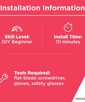Installation info for Oven Bottom Panel For Gas Ranges And Stoves Black Replacement Part. DIY beginner, 10 min, tools listed.