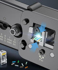 100 Pack RJ45 Cat6 Pass Through Connectors For Solid Or Stranded UTP Cable, Modular Plugs, Easy Crimp Termination, Supports 24 To 26 AWG And Up To 6.1mm OD, Pro Grade For Home Office Networking And DIY Cabling crimp tool with pass-through plug