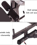 Detail view of hook sponge and detachable body of All In One Home Gym Dip Stands And Squat Rack Bench Press Station For Weightlifting