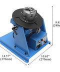 Badass Heavy Duty Welding Rotary Table Positioner With 65mm Chuck And 10Kg Capacity, 14.57" base, adjustable speed control.