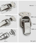 8 Piece Stainless Steel Toggle Hasp Latch Lock Set For Cabinets Boxes Bags And Wooden Chests Beefy Heavy Duty Iron Spring