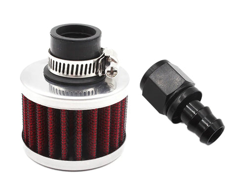 18mm Fuel Cell Breather Vent With 10AN Female Fitting And Air Filter Rebuild Kit