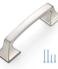 Stainless steel arch cabinet pull with screws included, elegant and durable