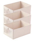 Three Pack Clothes Storage Bins With Clear Window Handles And Multi Purpose Fabric Organizers For Closet Linen Pants Books home organization.