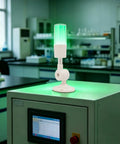 Plug And Play USB 3 Color Stack Signal Tower Light With Buzzer For Industrial Control And Remote Status Alerts, 5V USB Powered, PC Compatible Indicator For Machinery, Automation, And Factory Monitoring, green-lit on machine