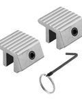 Tough As Nails Aluminum Sliding Window Locks With Tamper Resistant Allen Screw Design And Smooth No Mess Install For Standard Quarter Inch Metal Tracks Keep Ya Kids Safe Included Two Piece Set with hex wrench.