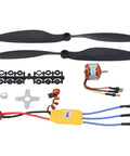 13T Brushless Motor And 30A ESC Kit For RC Quadcopter And 550 RC Plane 1000KV with props, wires, and accessories